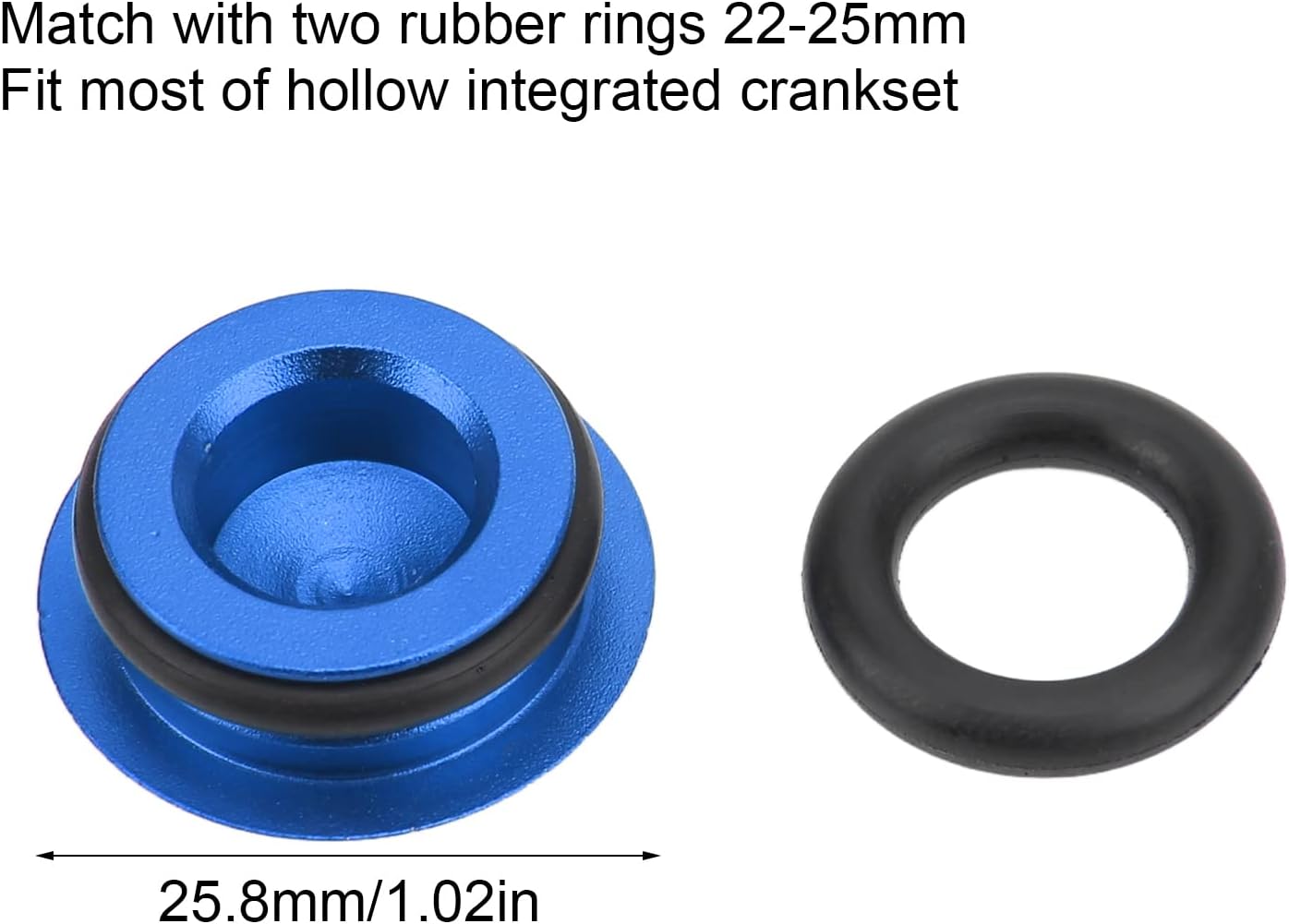 VGEBY Juego de bielas antipolvo para bicicleta de montaña Riesgo, cubierta contra el polvo, tapa de eje central, aleación de aluminio integrada