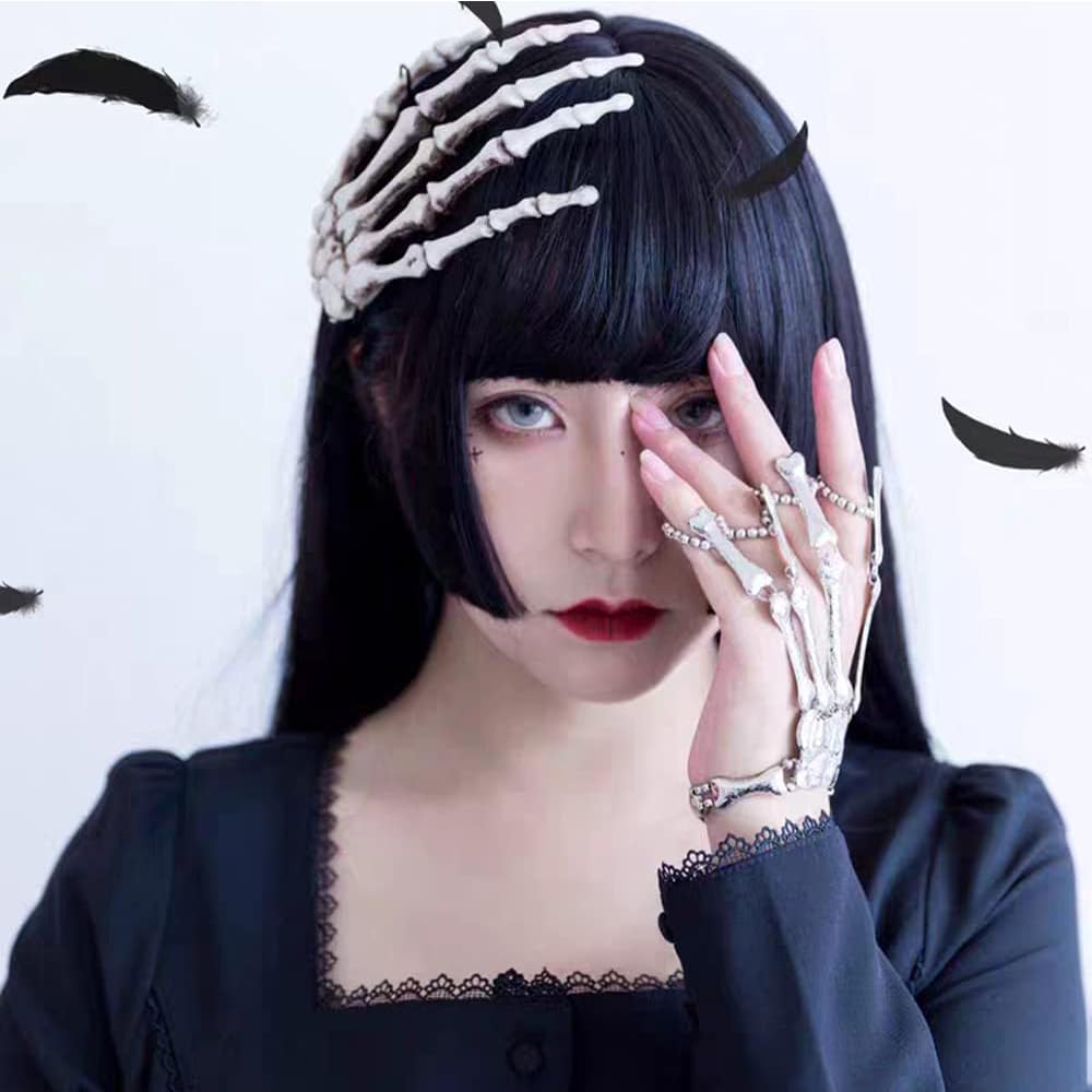 Hallowen – Pinzas para el cabello para mujer, pinzas grandes de garra, fantasma, mano, esqueleto, pasadores para el cabello, accesorios para el