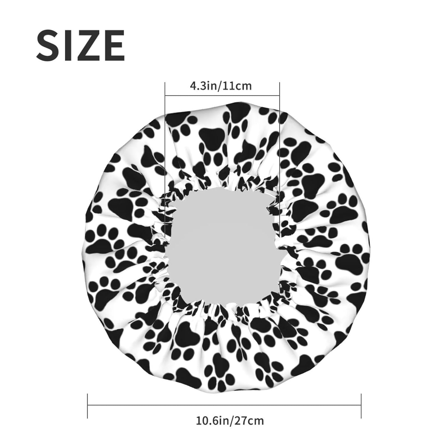 Cute Dog Double Layer Waterproof Shower Cap Suitable For All Head Sizes