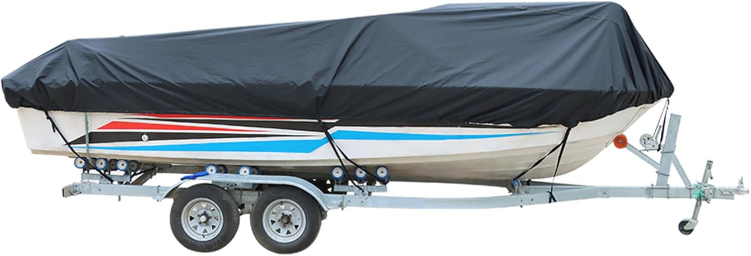 210D – Funda de tela Oxford de 14 a 16 pies, impermeable, resistente, repuesto para pesca, esquí, lubina, casco V, color negro