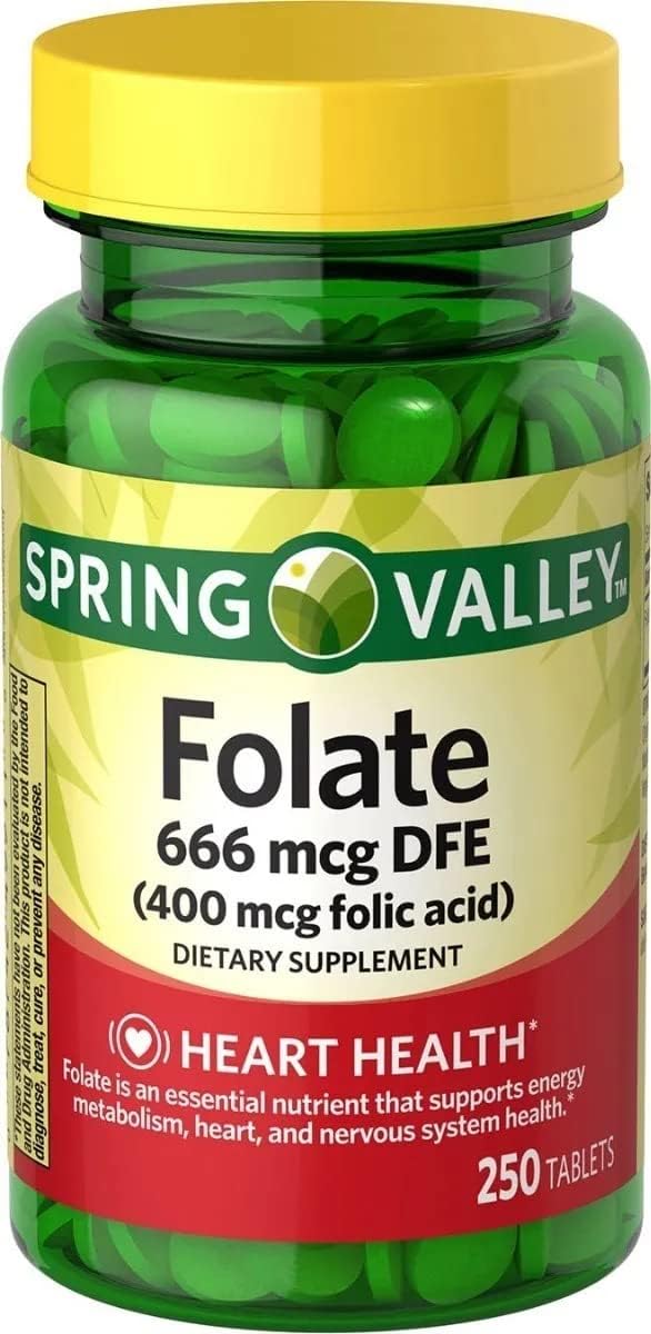 Spring Valley, ácido fólico 400 MCG, 250 unidades