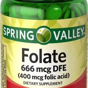 Spring Valley, ácido fólico 400 MCG, 250 unidades Spring Valley, ácido fólico 400 MCG, 250 unidades