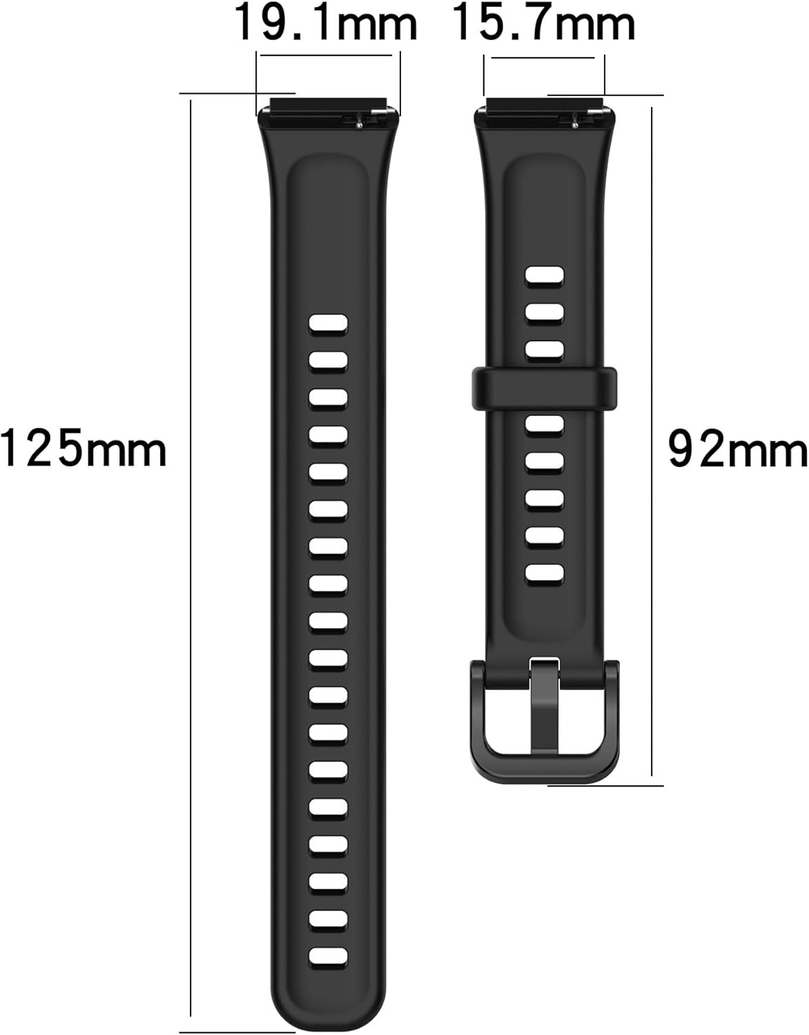 Senter Banda de repuesto de goma suave de liberación rápida para Huawei Band 7 Smart Watch