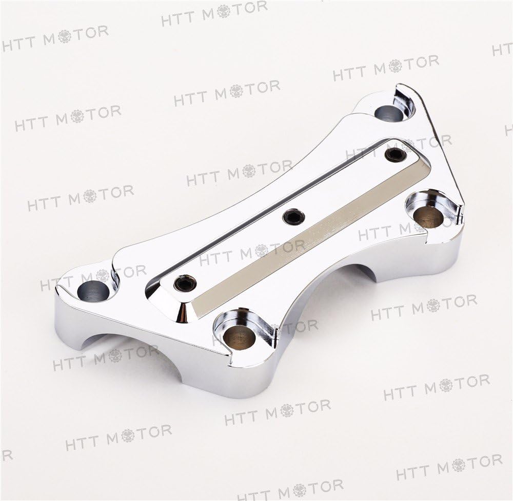 HTTMT H2314-1.25- Manillar antideslizante 1PC 1.25″ abrazadera superior compatible con 2015 y más H-D Touring Cromo