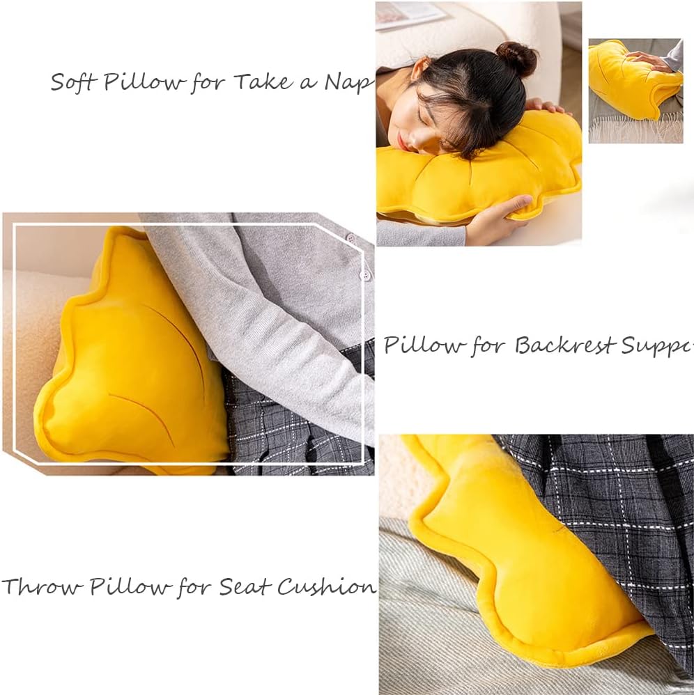 Almohada 3D de felpa para plantas, cojín decorativo para cama, sofá, silla, hogar, oficina, regalo temático, accesorios para fotos (hoja de arce)