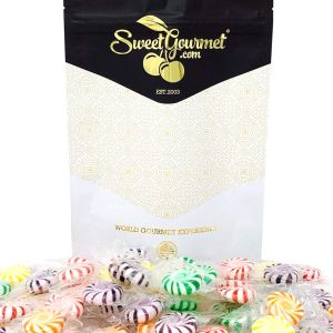 SweetGourmet Molinillos de caramelo duro de frutas variadas 1 libra SweetGourmet Molinillos de caramelo duro de frutas variadas 1 libra