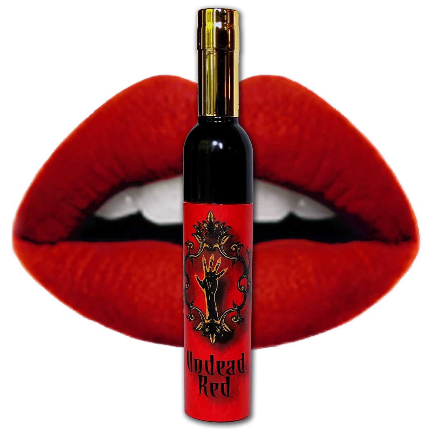 Barra de labios de vino tinto no muertos