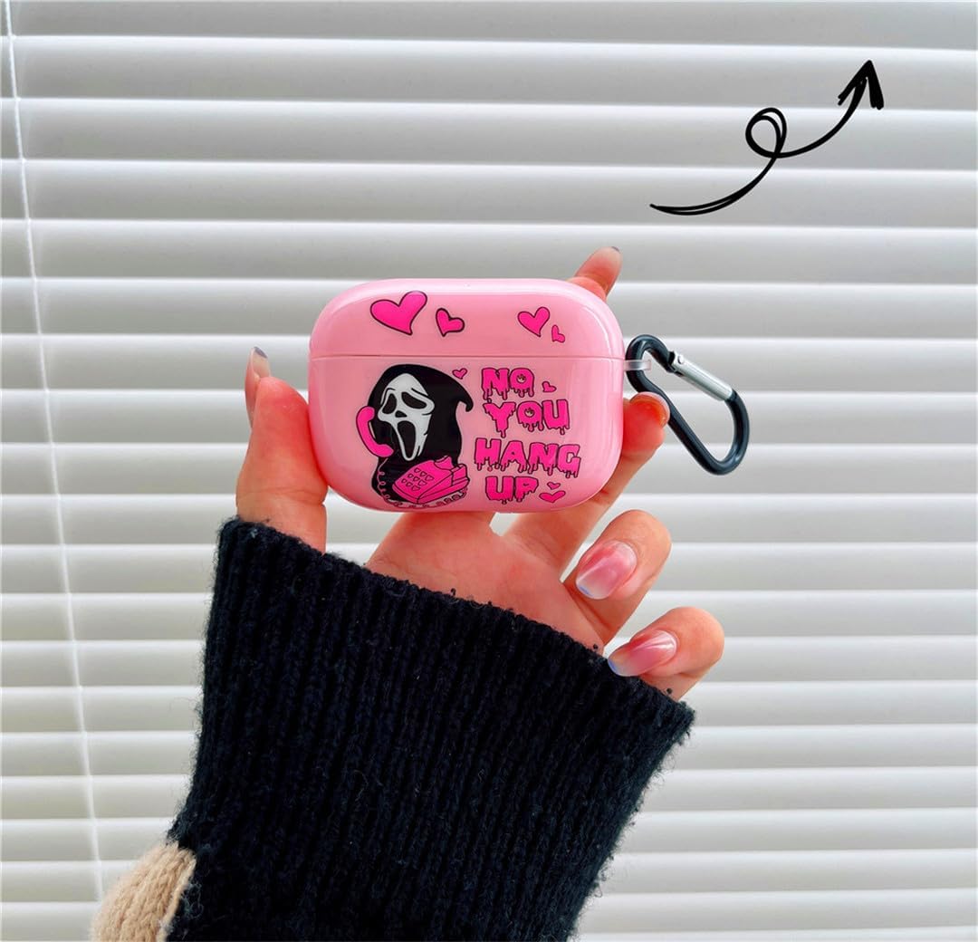 Divertida funda Screamer para Airpod Pro de 2 generación, diseño de piel genial y emocionante, compatible con Airpod Pro 2 IMD, bonito llavero