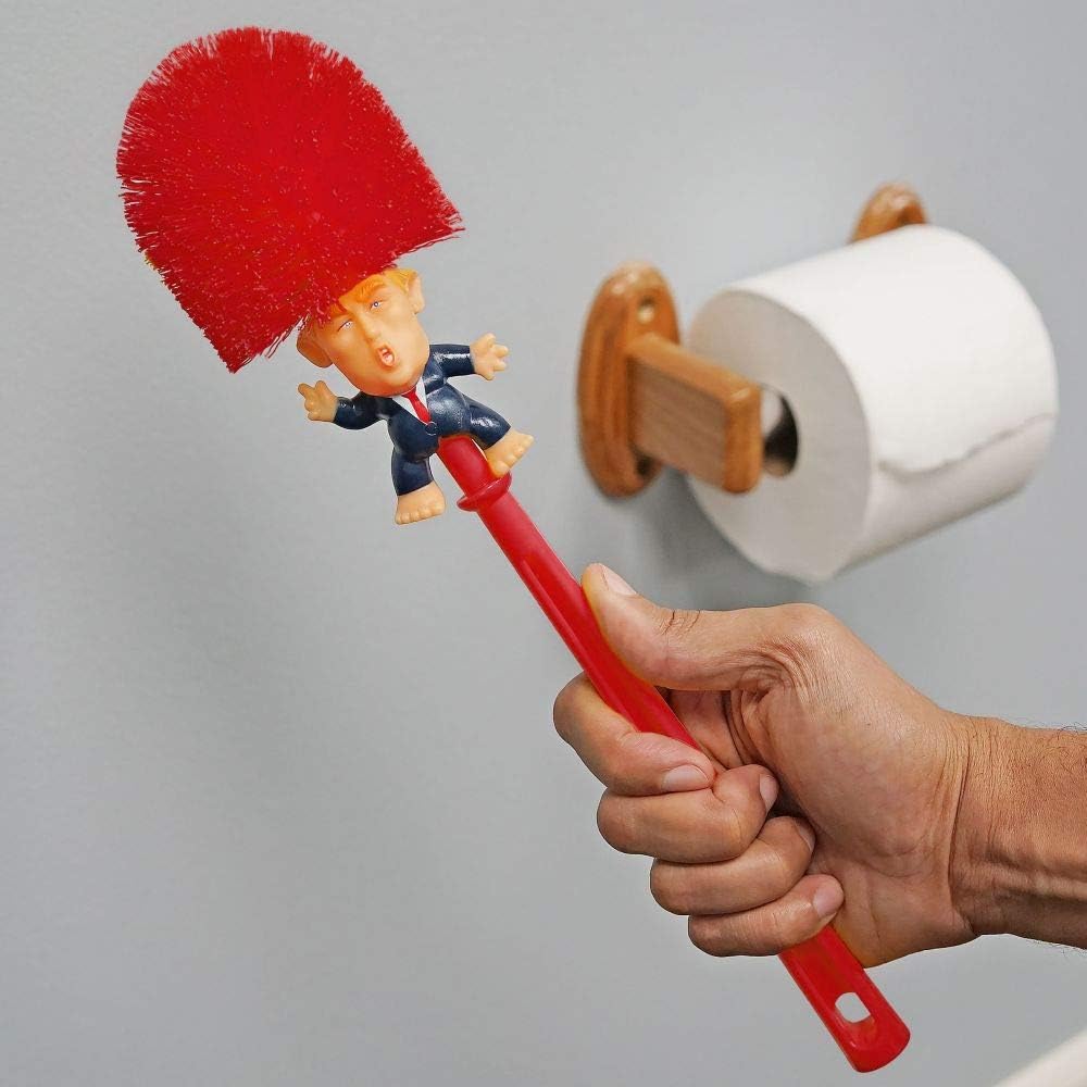 Fairly Odd Novelties Donald Trump – Escobilla para inodoro, diseño de elefante, regalo político, color rojo