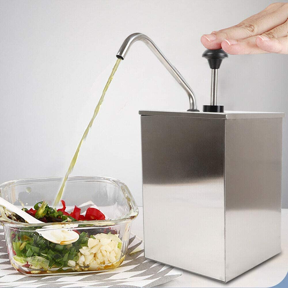 Bomba dispensadora de salsas, dispensador de alimentos de una sola cabeza, dispensador de condimentos de acero inoxidable para salsas, salsa de
