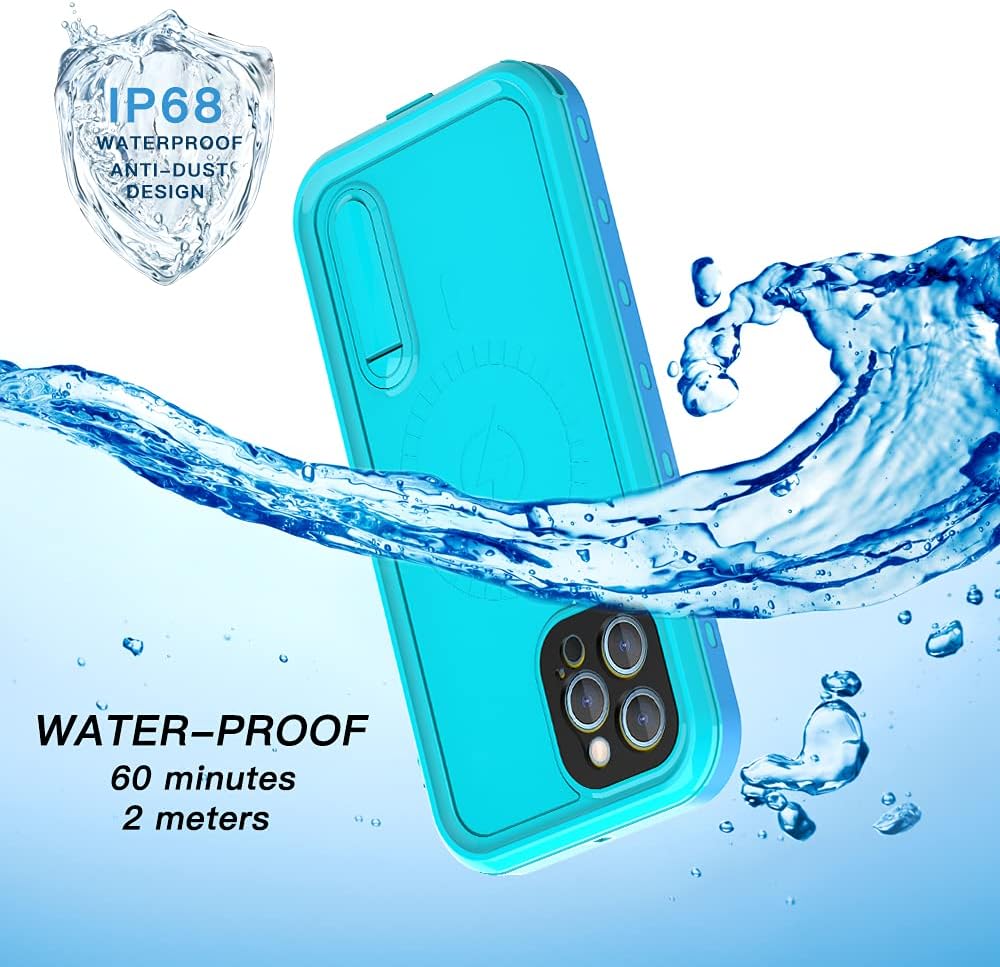 Zimu Joy Funda impermeable para iPhone 13, IP68, a prueba de polvo, a prueba de golpes, con protector de pantalla integrado (no para iPhone 13 Pro),
