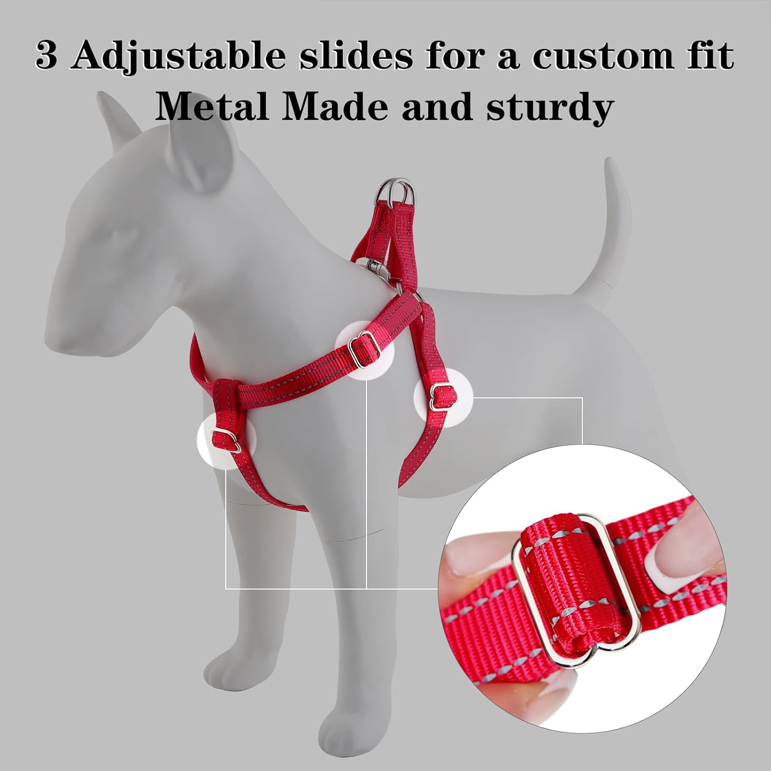Plutus Pet Arnés para perro, reflectante, ajustable y seguro con hebillas de metal, arnés para perro de fácil paseo para cachorros, perros pequeños,