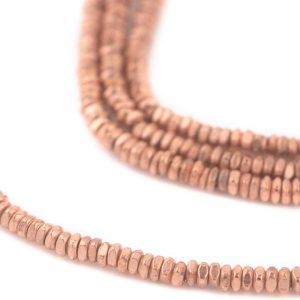 TheBeadChest Cuentas Heishi cuadradas facetadas de cobre (0.118 in) TheBeadChest Cuentas Heishi cuadradas facetadas de cobre (0.118 in)