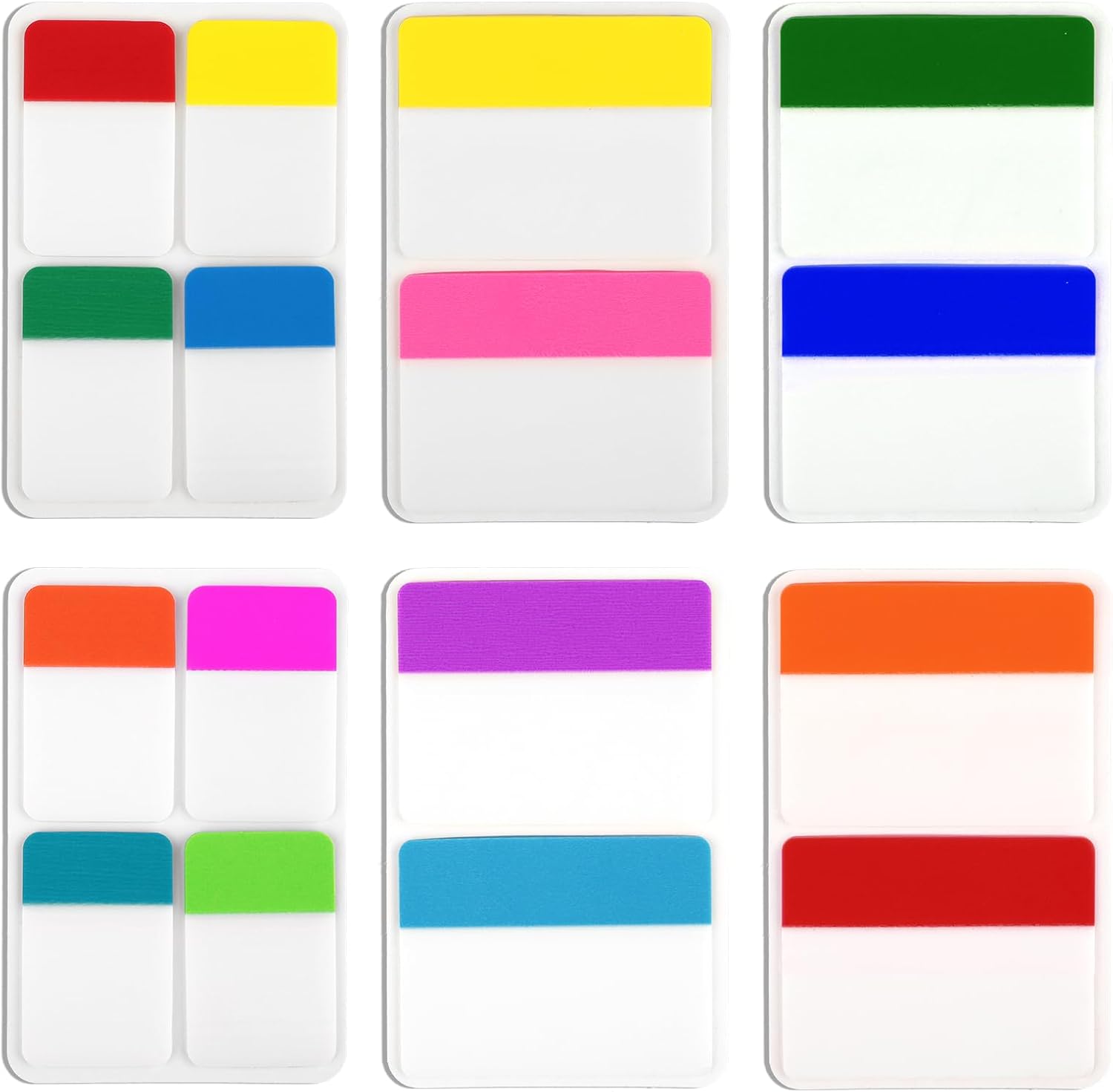 320 pestañas adhesivas para índices, notas adhesivas transparentes, marcadores de página de colores, pestañas de archivo grabables y