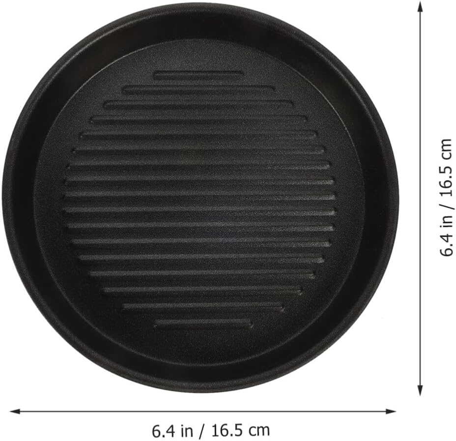 HEMOTON Sartén de hierro fundido antiadherente para parrilla, placa superior de la estufa, sartén de aluminio, sartén para carne para estufa
