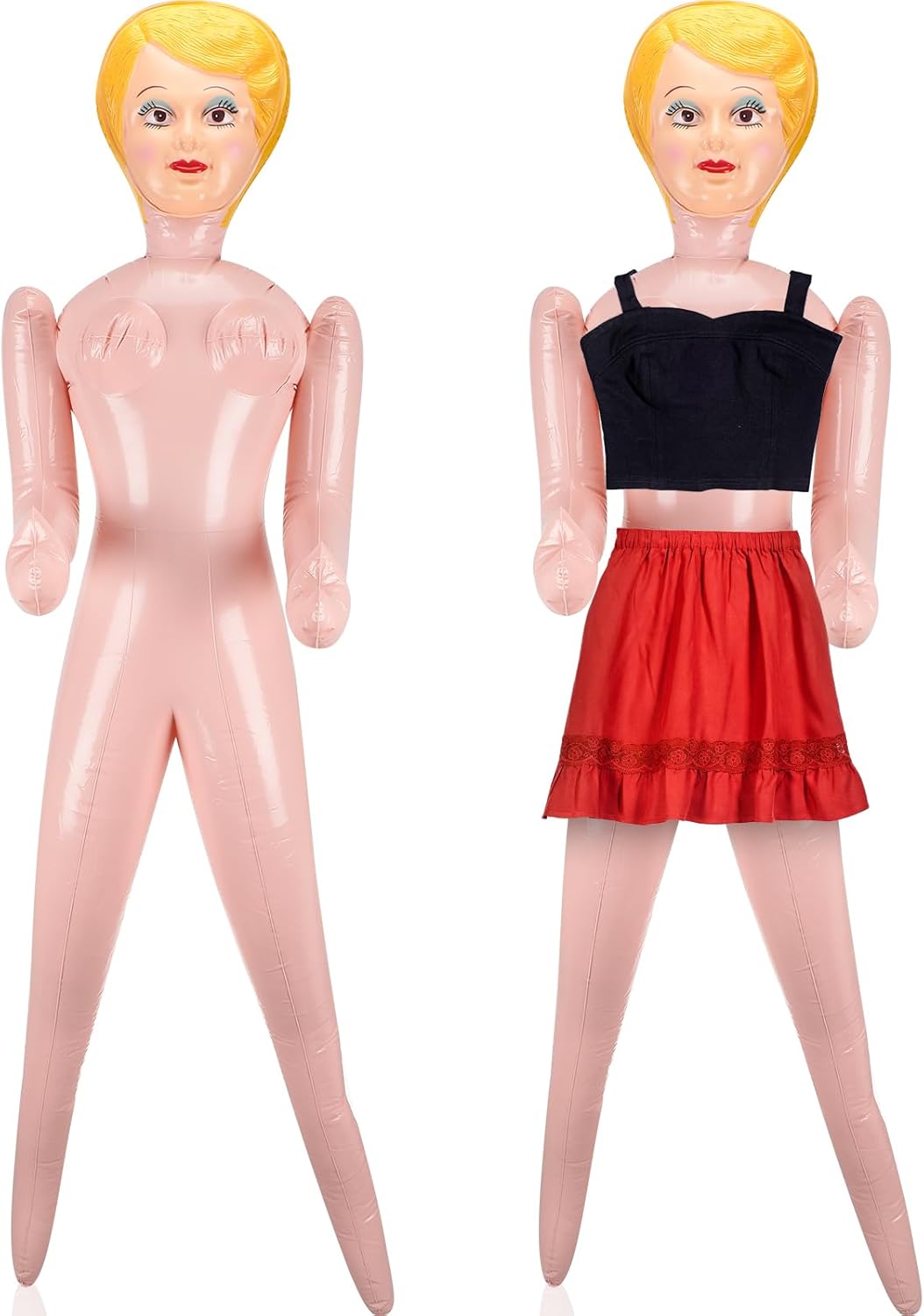 Liliful Judy Doll inflable de 59 pulgadas sin partes móviles, muñeca inflable divertida de vestir, tamaño real para chicos, adultos, solteros,
