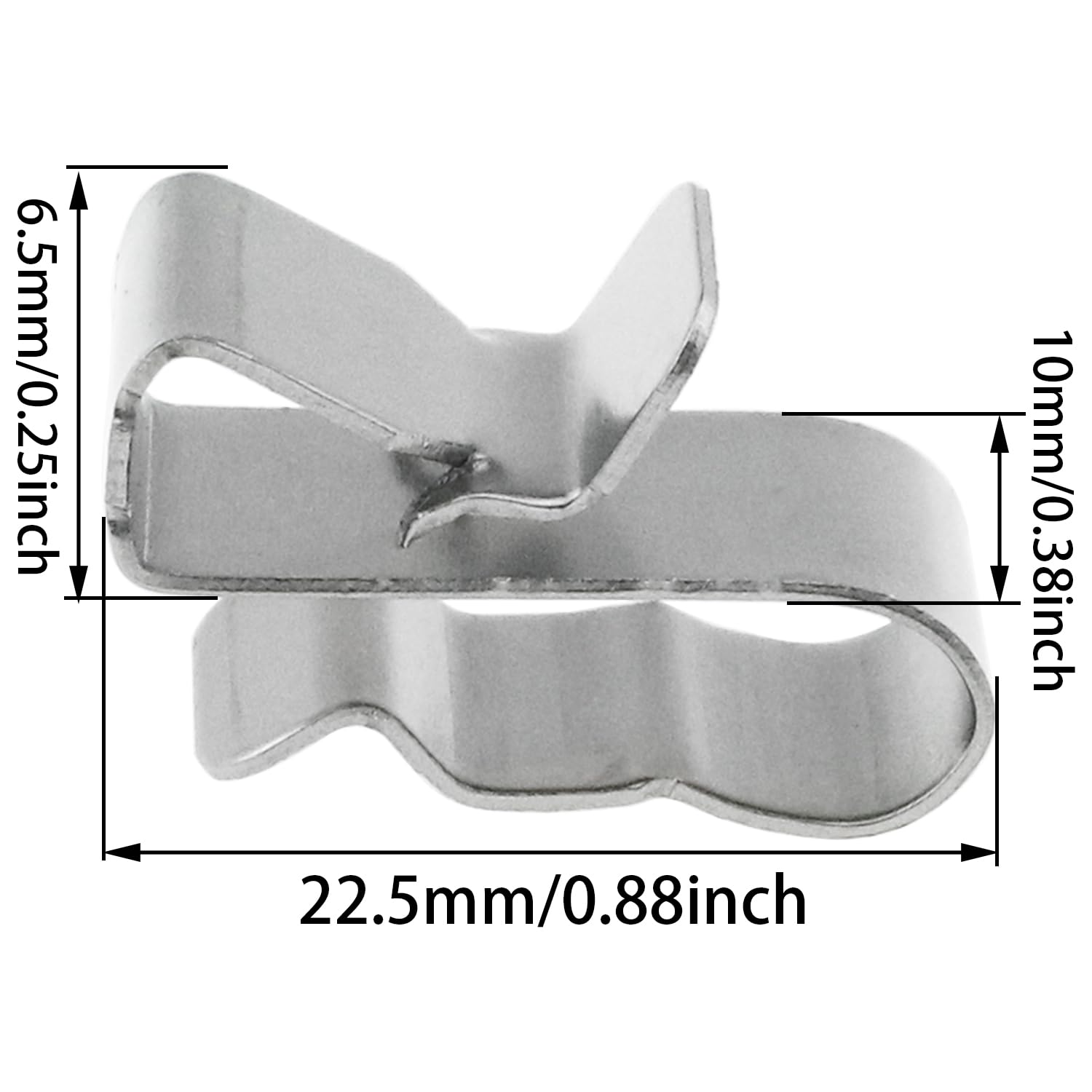 30 clips de alambre de acero inoxidable para marco de remolque de 0.886 in0.89 pulgadas, clips de cable de metal para panel solar, abrazaderas de