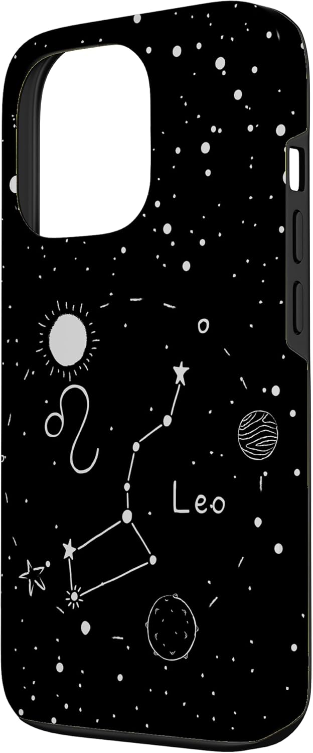 Funda estética de astrología celestial para iPhone 13 Pro Leo
