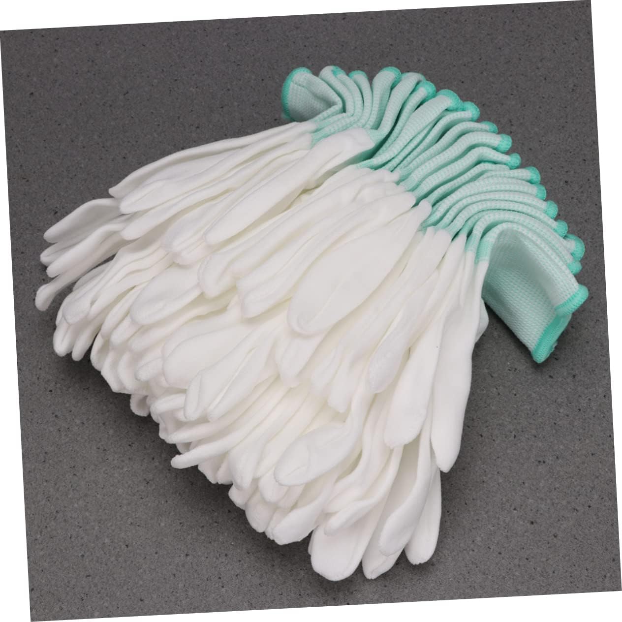 KESYOO 12 pares de guantes resistentes a los cortes, guantes de trabajo de nailon, guantes de trabajo antiestáticos, guantes de seguridad blancos
