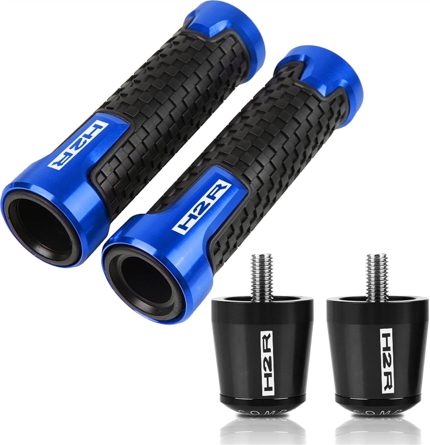 Counterweight Motorcycle Aluminum Accessories 78” 22MM Handlebar Balanced Plug Handle Bar Grips Ends Cap Cover for Kawasaki H2 H2R 2015-2016