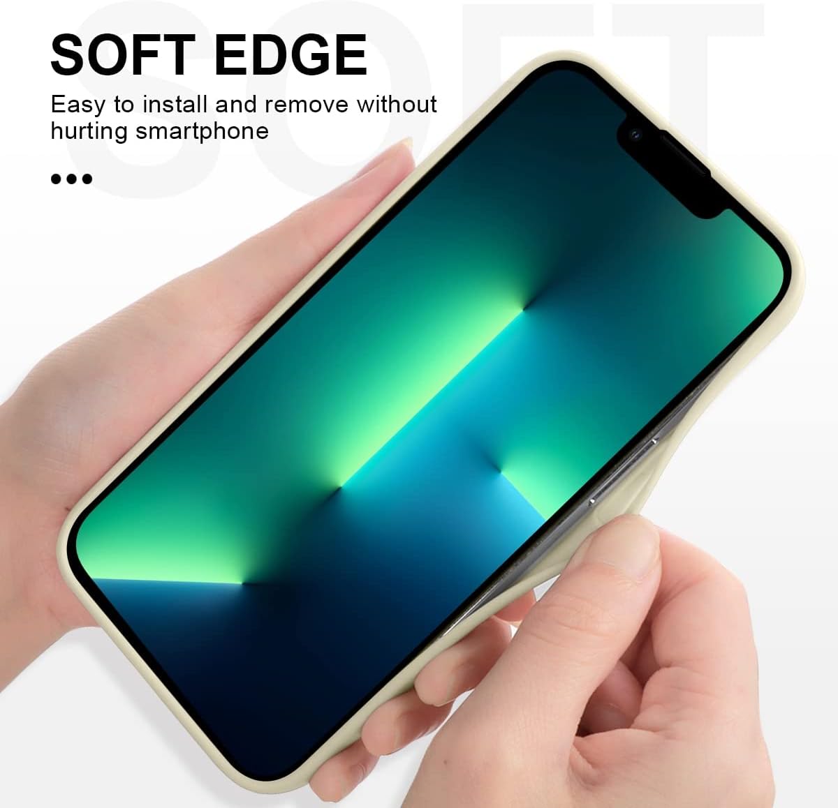 Paquete de 2 fundas de teléfono para iPhone 13 Pro Max de 6.7 pulgadas, diseño estético de sonrisa linda, silicona suave, delgada, TPU a prueba de