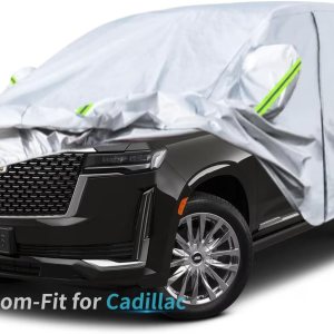 Funda para automóvil Cadillac, funda de automóvil de 7 capas impermeable para todo tipo de clima, para exteriores, cubierta completa contra la Funda para automóvil Cadillac, funda de automóvil de 7 capas impermeable para todo tipo de clima, para exteriores, cubierta completa contra la