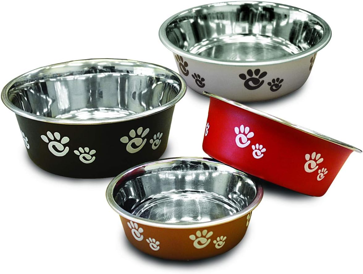 Ethical Pet Barcelona – Plato mate y de acero inoxidable para mascotas, 64 onzas, frambuesa