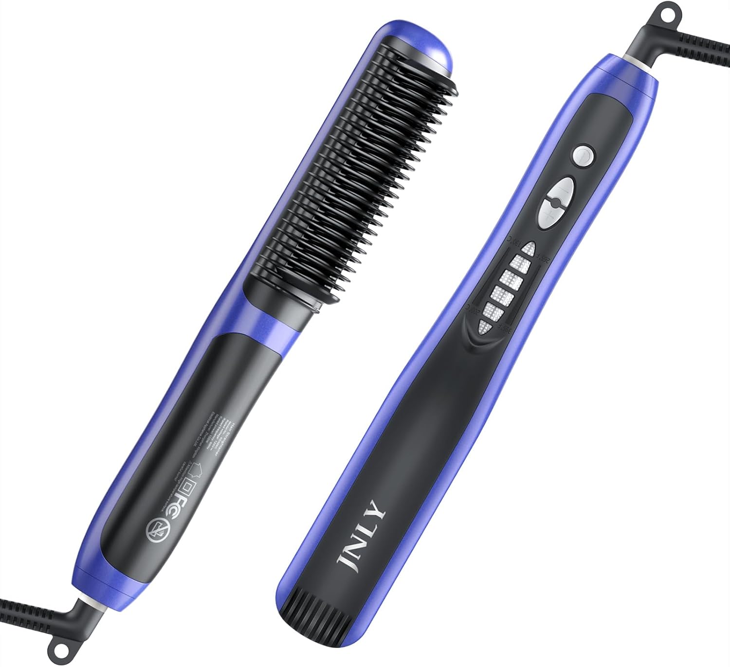 JNLY Cepillo alisador de cabello, peine alisador de cabello 3 en 1, cepillo caliente iónico, peine alisador de cabello, 6 temperaturas,