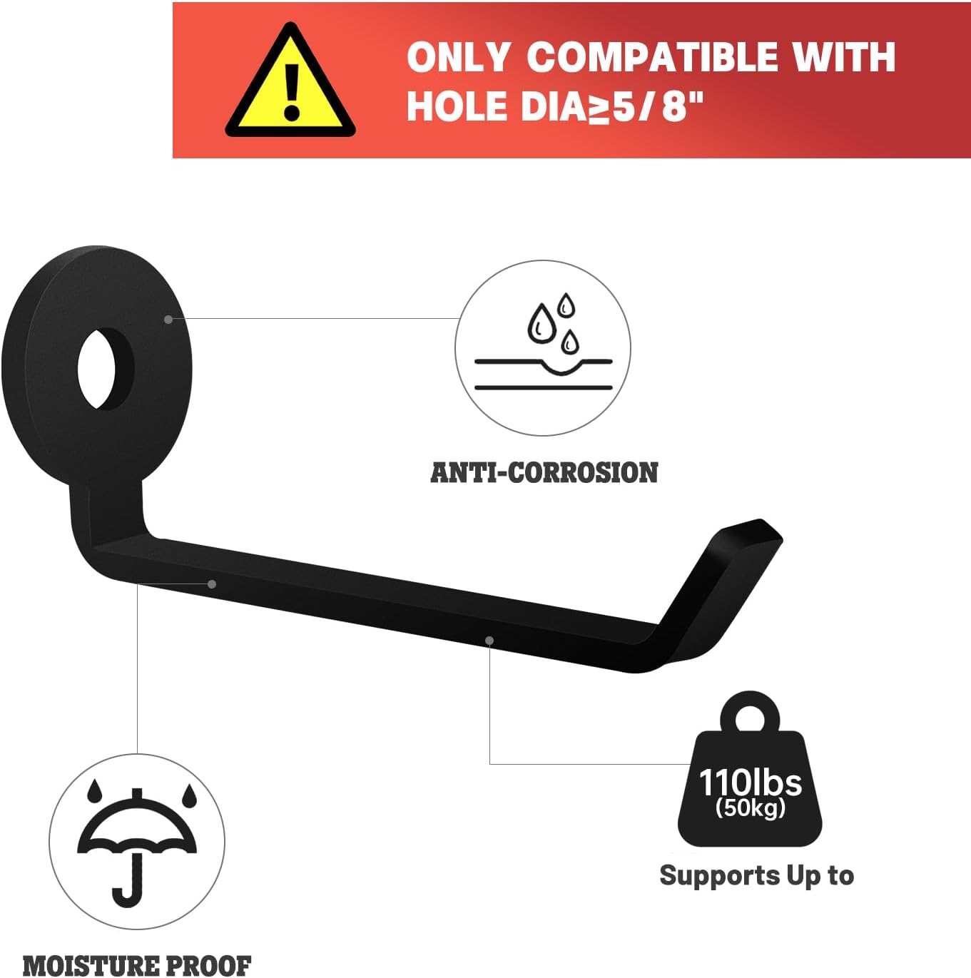 4 piezas de gancho de almacenamiento para sentadillas, accesorios de almacenamiento para barra de barra, accesorios de almacenamiento para rack de
