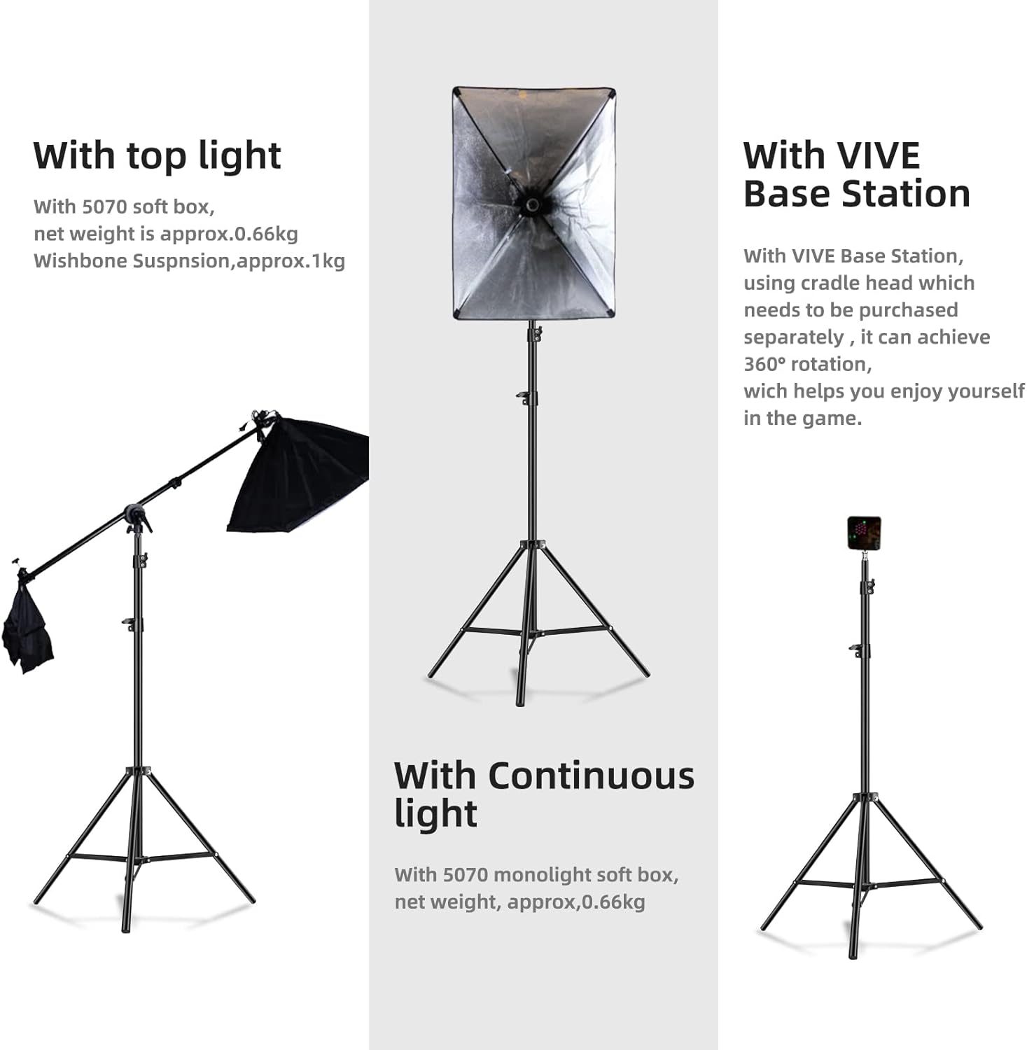 YONGNUO YN360III PRO – Barra de luz LED con soporte de luz de 110 pulgadas, luz de hielo con control remoto táctil de 2.4G, CRI a todo color RGB
