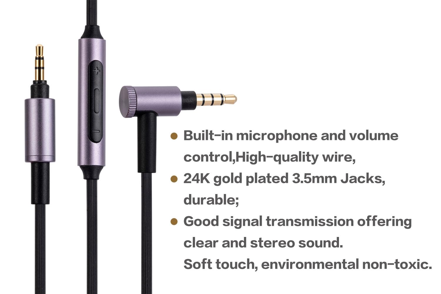 Cable de audio de repuesto para Sony, compatible con Sony MDR-10R MDR-1A XB950 Z1000 WH-1000XM2 H800 H950 10RBT H900 MSR7 auriculares 0.138 in a