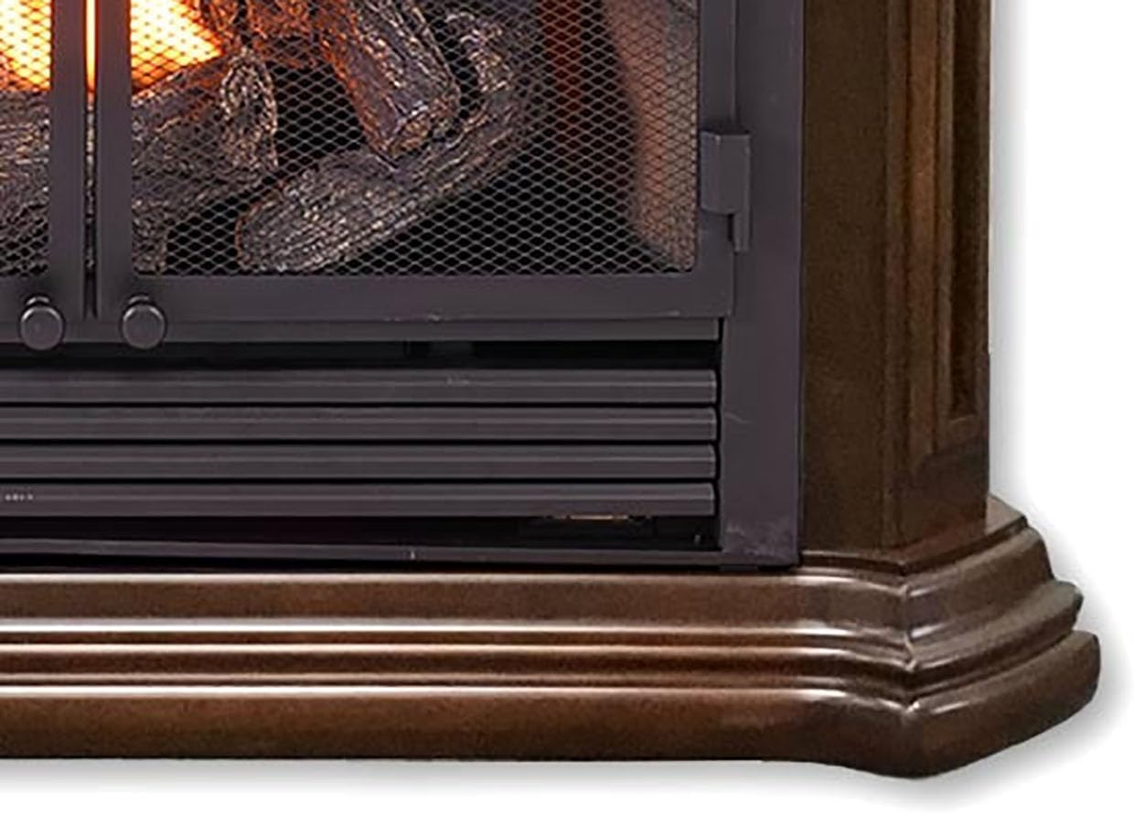 Duluth Forge Inserto de chimenea sin ventilación de combustible dual – 32,000 BTU, modelo de control T-Stat FDF400T-ZC