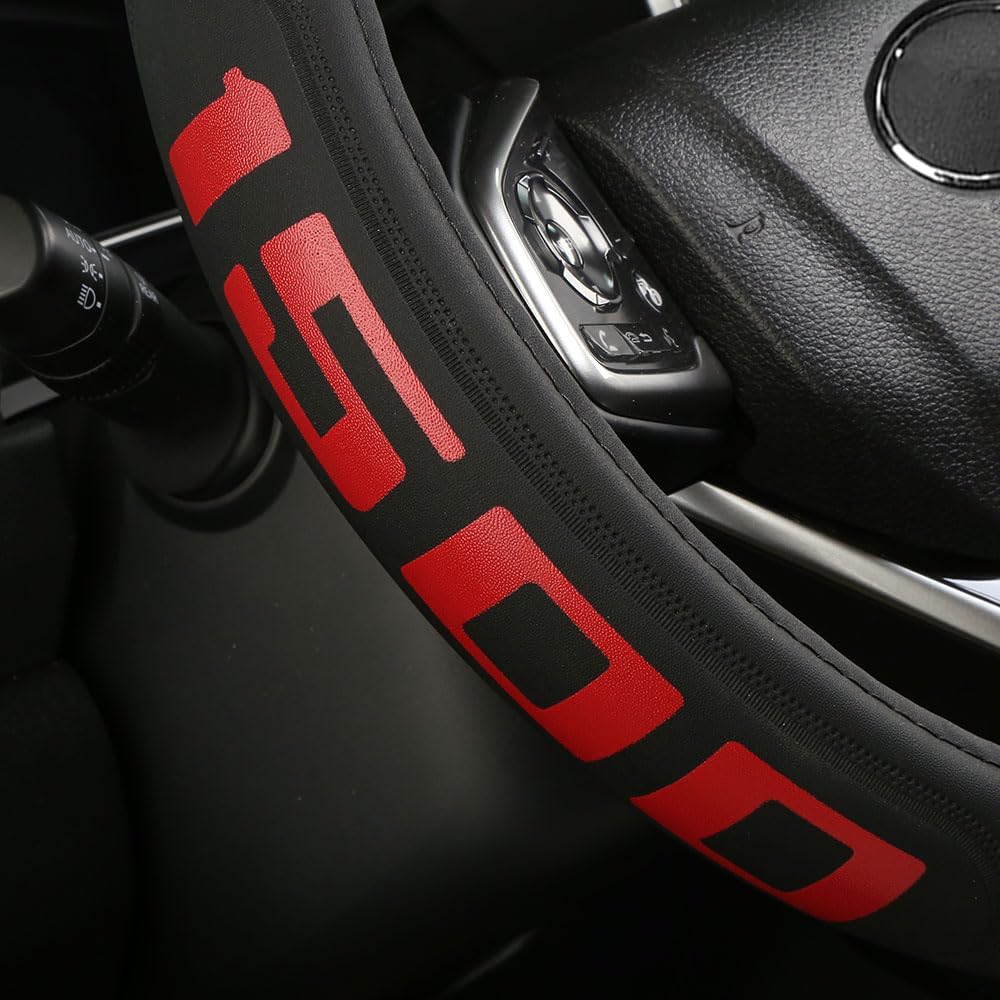 Funda de cuero de microfibra para volante Dodge Ram 1500 Chevy Silverado 1500 1500 15-16.5 pulgadas