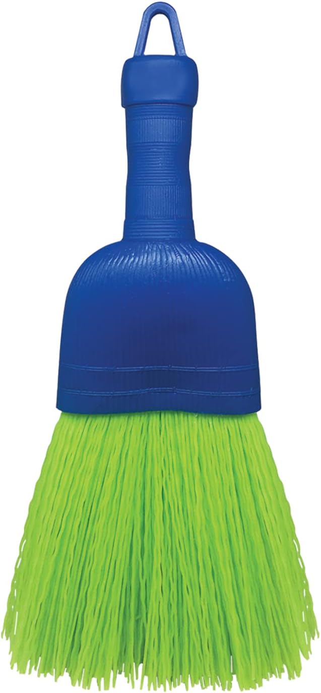 Lola Productos Escoba batidora, cepillo de mano, fibra de poliéster duradera y cerdas de nailon, elimina la suciedad y los desechos, 9.5 pulgadas de