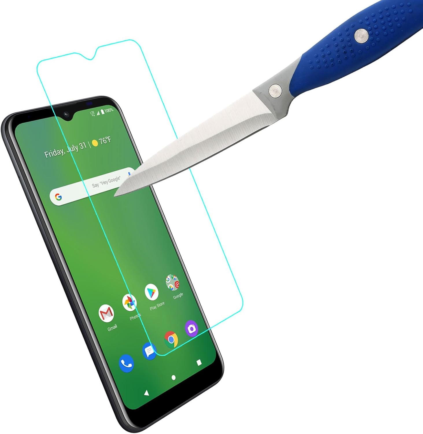 Mr.Shield Paquete de 3 Diseñado para AT&T Maestro Max vidrio templado vidrio japonés con dureza 9H Protector de pantalla con reemplazo de por vida