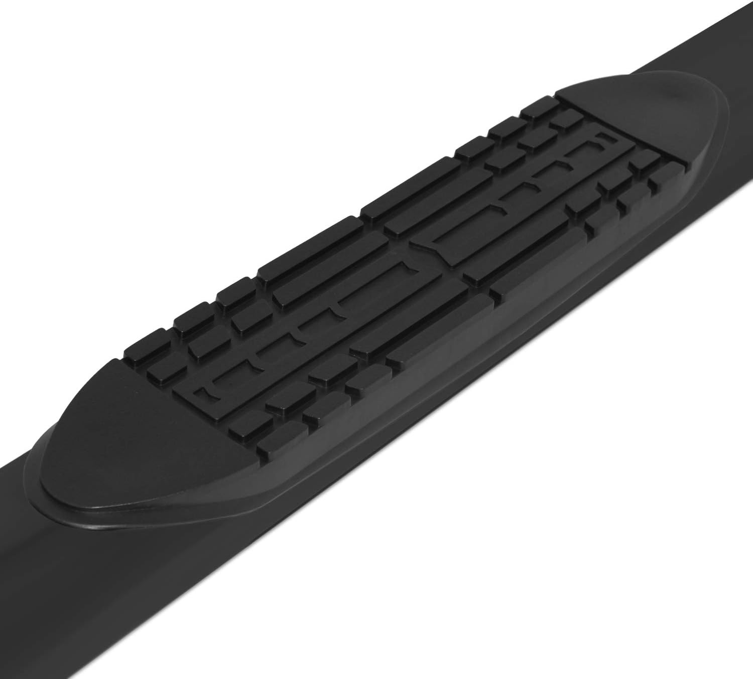 Raptor Series Estribos escalones de 5 pulgadas de aluminio negro de estilo ovalado para Silverado Sierra 1500 2019-2024 y 20-24 2500 3500 HD Crew Cab