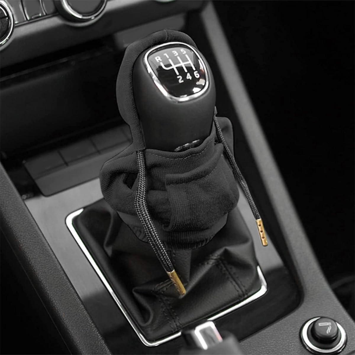 Funda para perilla de palanca de cambios de automóvil, diseño de suéter de moda, bonita camisa con capucha para pomo de palanca de cambios de