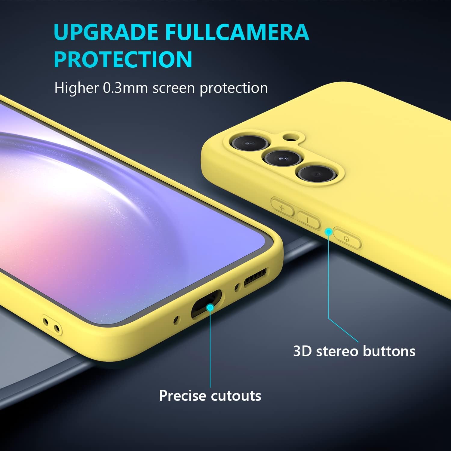 Saruoza Funda compatible con Samsung Galaxy A54 5G, diseñada para Galaxy A54, funda delgada de silicona a prueba de golpes con forro de microfibra