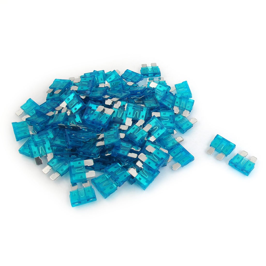 100 Pcs 15A Blue Regular Auto Car ATO Blade Fuses