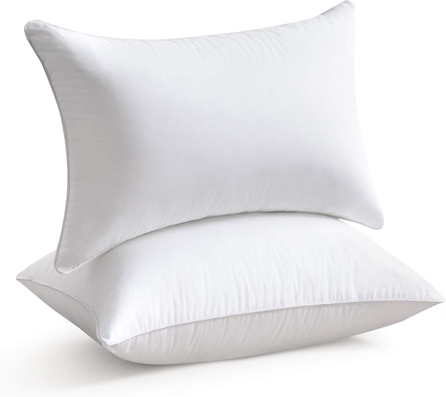 Oubonun Juego de 2 rellenos de almohada de 14 x 22 pulgadas, almohada lumbar con funda 100% algodón, rellenos de almohada rectangulares cuadrados