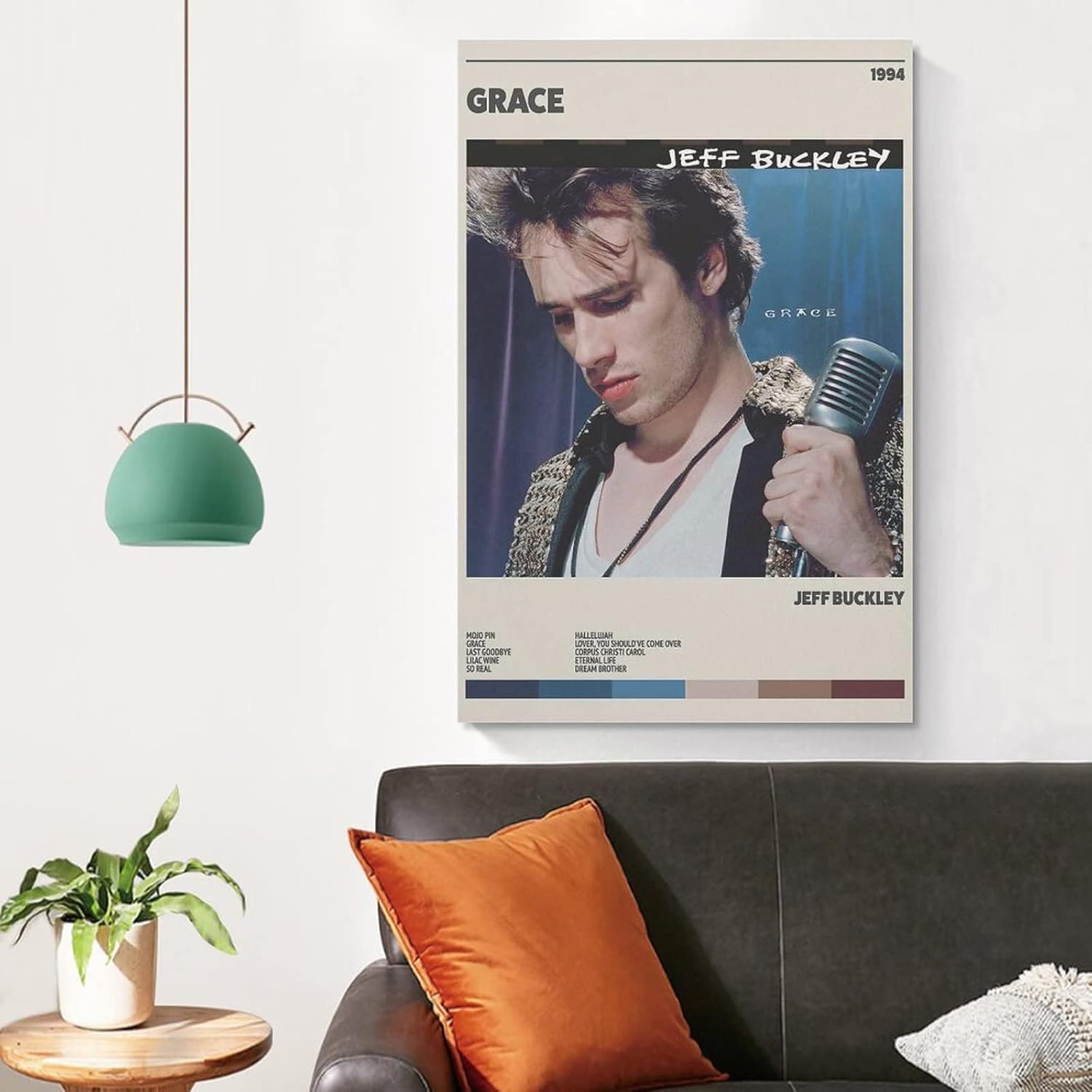 SACCVH Póster de la gracia de Jeff Buckley de Jeff Buckley, póster decorativo para pared, pintura artística para sala de estar, dormitorio, regalo,