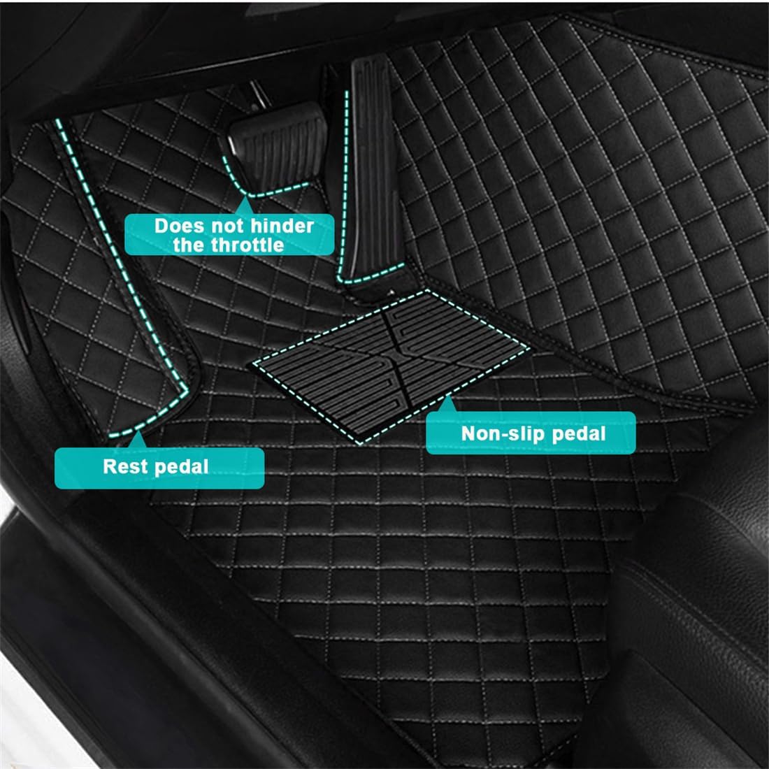 Alfombrillas personalizadas para automóvil, adecuadas para el 98% de los modelos de automóviles, tapetes antideslizantes de piel sintética, tapetes