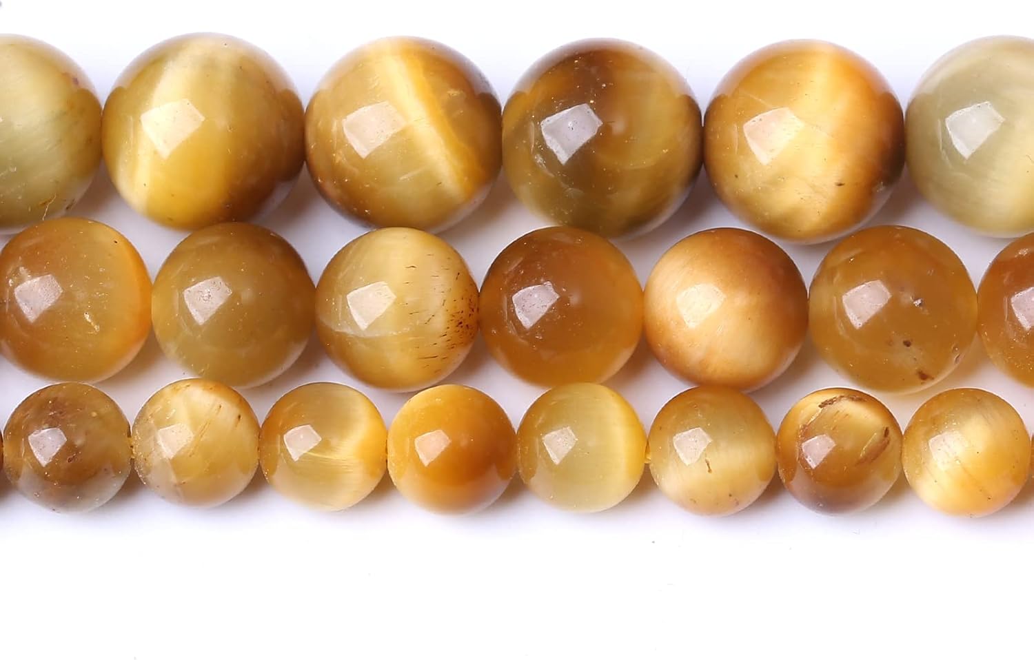 90 cuentas AAA de ojo de tigre dorado de 0.157 pulgadas (0.157 in) con cuentas de piedras preciosas naturales, cristal curativo, energía curativa,