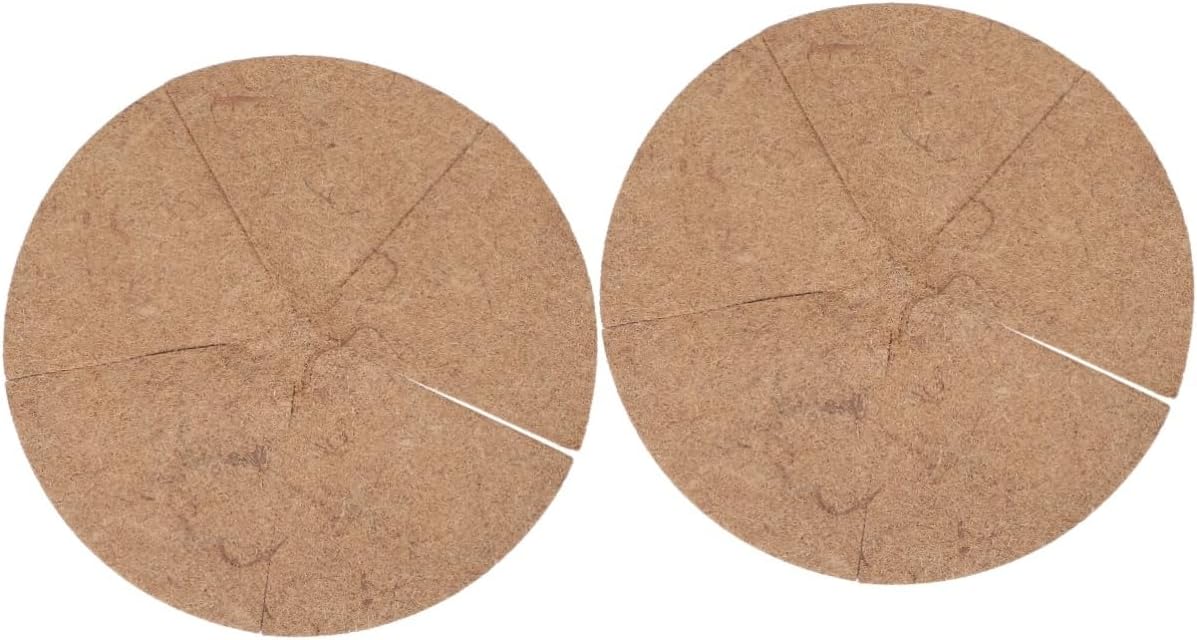 Hemobllo 2 alfombrillas para macetas, forro de coco natural, forro redondo de coco, forro de cesta de coco colgante, inserción de maceta, cestas