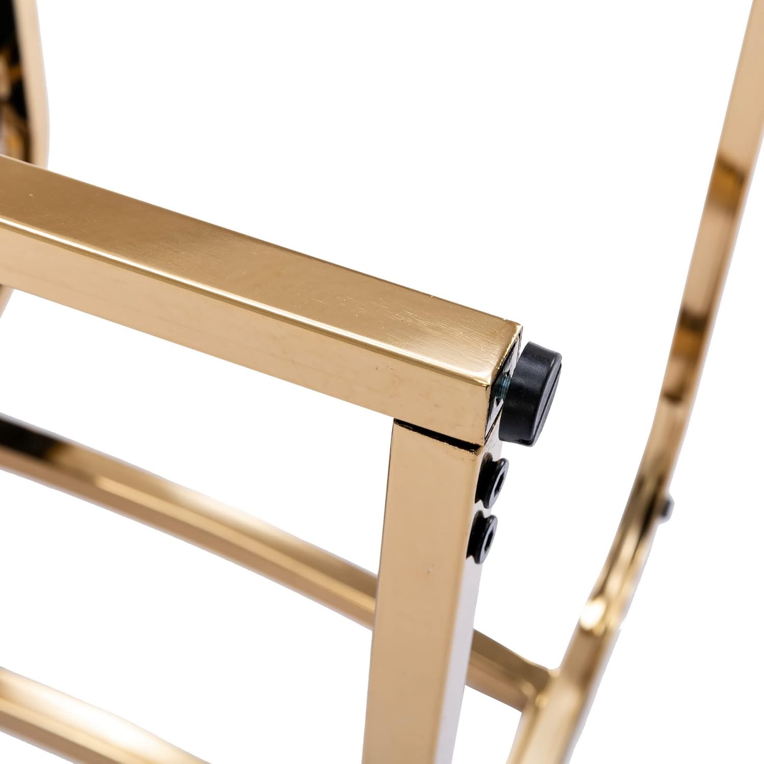 Wahson Juego de 2 sillas de comedor tapizadas de lino, silla clásica de tela moderna para comedor, con marco de metal dorado, beige