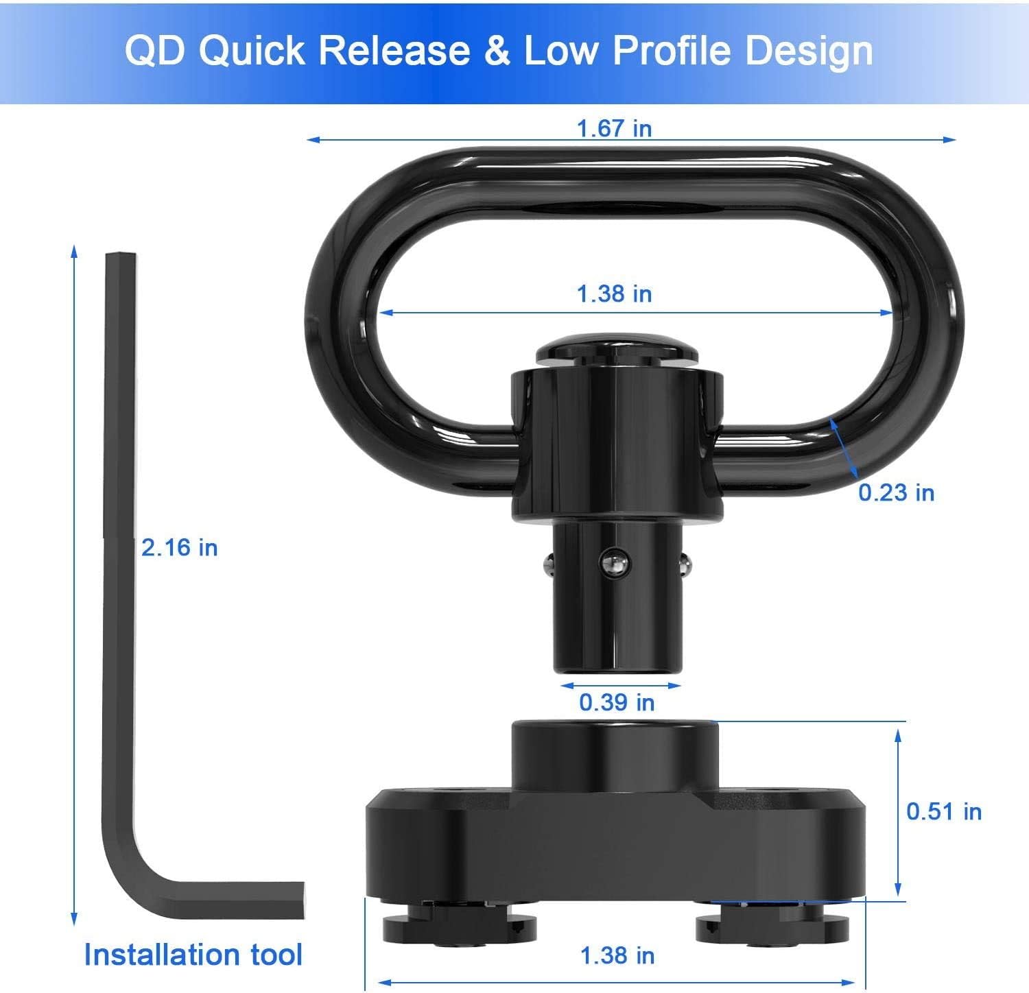 QD Sling 2 Point Sling Ajuste Rápido Dos Puntos Sling QD Sling Mount
