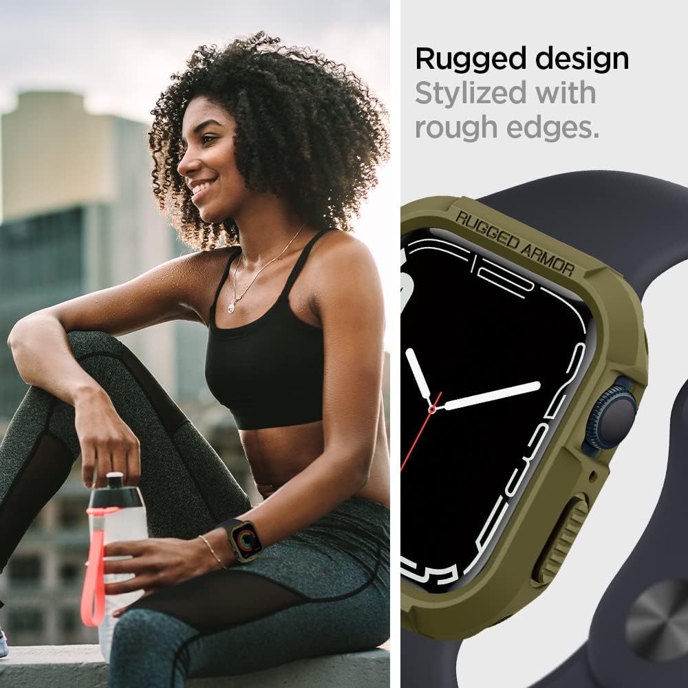 Spigen Rugged Armor – Funda diseñado para Apple Watch de 1.73 pulgadas de variación