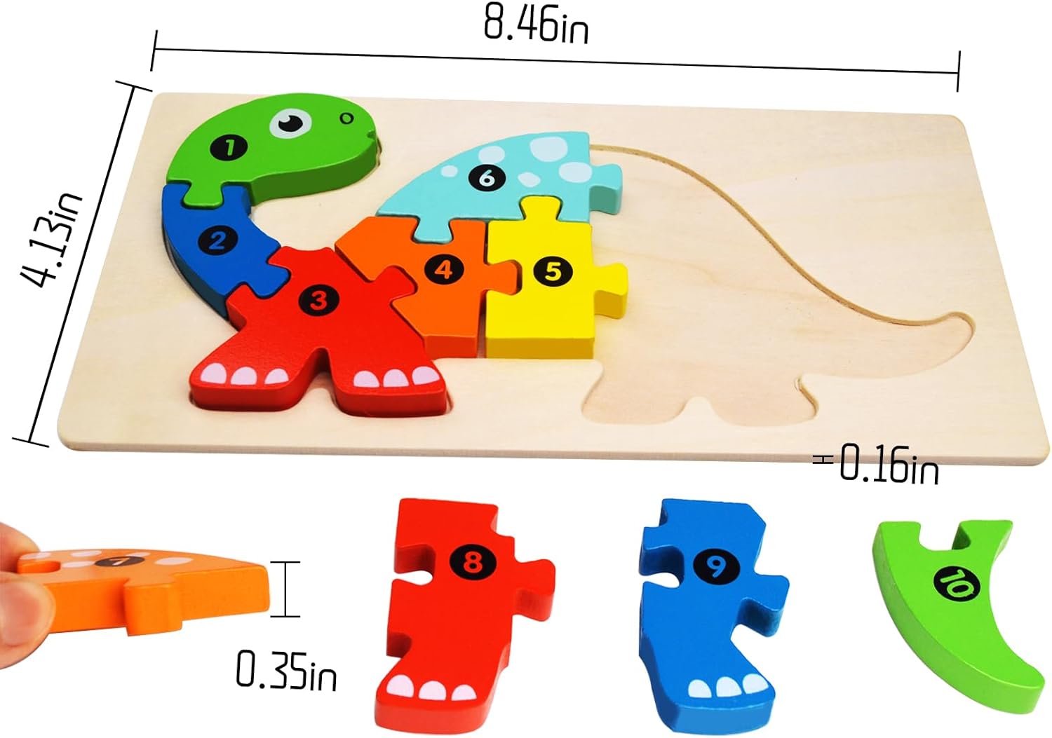 Rompecabezas de madera para niños de 3 a 5 años, regalos ideales para niños, rompecabezas para niños pequeños de 1 a 3 años, juguetes educativos