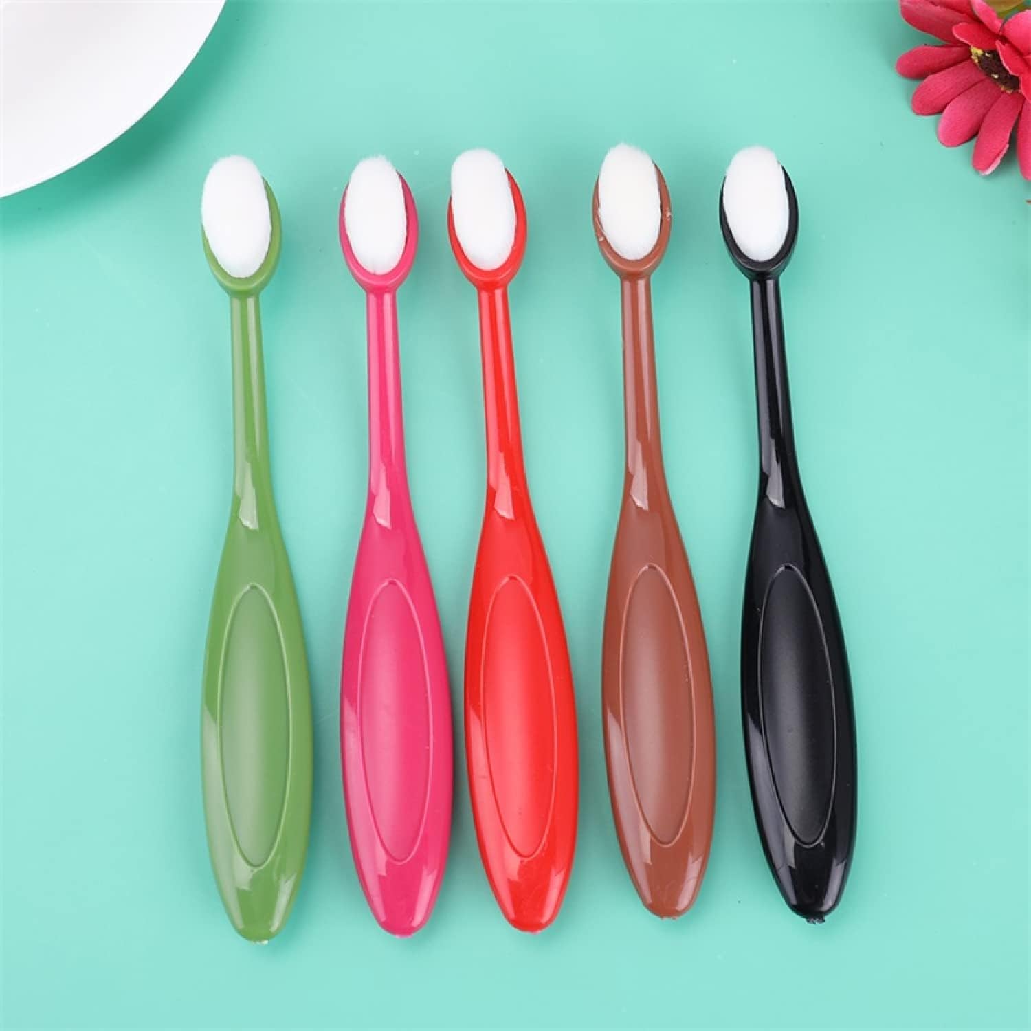 10 mini pinceles de mezcla de tinta de colores, herramienta de mezcla de tinta con 1 cepillo de silicona de mano, paleta de limpieza para hacer