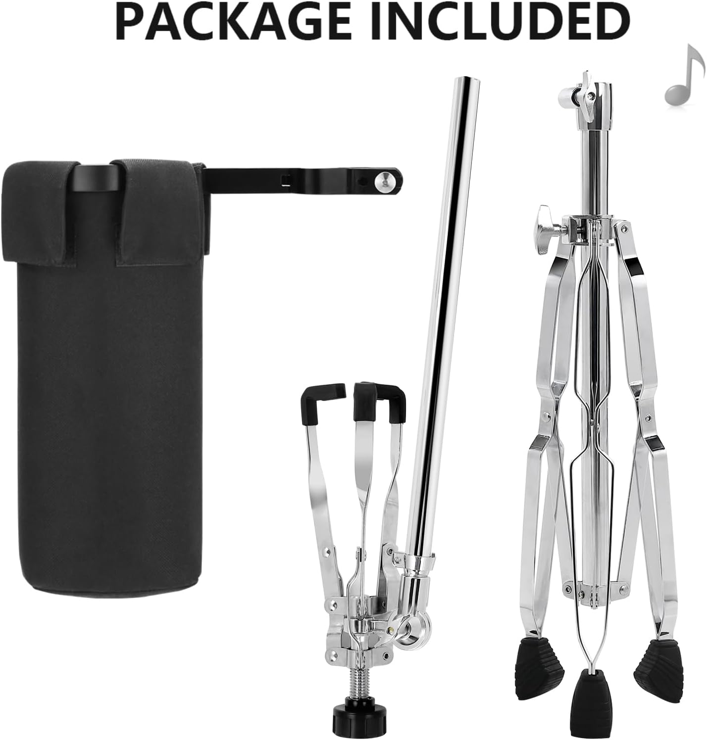 Soporte de batería con soporte para baquetas, soporte de tambor de práctica ajustable para almohadilla de tambor de 10 a 14 pulgadas, altura